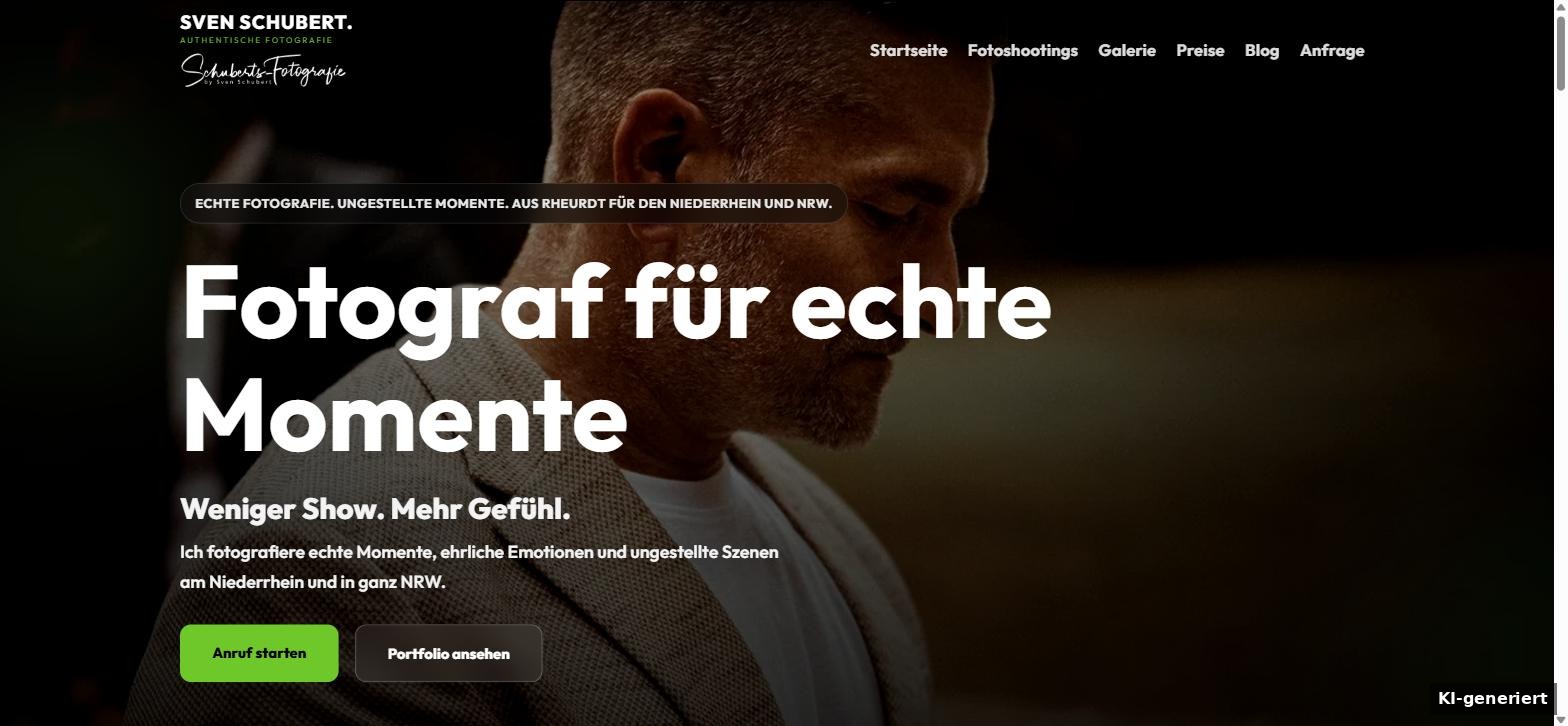 Screenshot der Fotografie-Website schuberts-fotografie.de